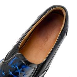 Pre Owned Jimmy Choo Blue Leather Slip on Sneakers Size 45