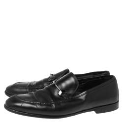 Jimmy Choo Black Leather Marti Loafers Size 43