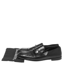 Jimmy Choo Black Leather Marti Loafers Size 43
