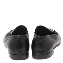 Jimmy Choo Black Leather Marti Loafers Size 43