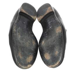 Jimmy Choo Black Leather Marti Loafers Size 43