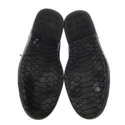 Pre Owned حذاء رياضي جيمي تشو بلغرافيا جلد أسود مقاس 43.5