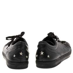 Pre Owned حذاء رياضي جيمي تشو بلغرافيا جلد أسود مقاس 43.5