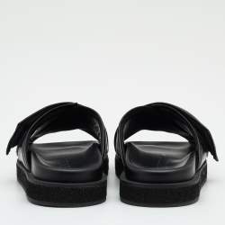 Jimmy Choo Black Leather Joel Slide Sandals Size 39