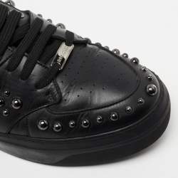 Jimmy Choo Black Studded Leather Roman Sneakers Size 43