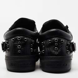Jimmy Choo Black Studded Leather Roman Sneakers Size 43