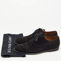 Jimmy Choo Black Suede Lace Up Oxfords Size 45