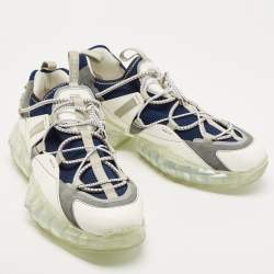 Jimmy Choo Multicolor Leather and Suede Diamond Low Top Sneakers Size 45