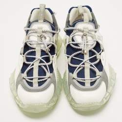 Jimmy Choo Multicolor Leather and Suede Diamond Low Top Sneakers Size 45