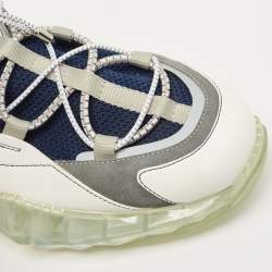 Jimmy Choo Multicolor Leather and Suede Diamond Low Top Sneakers Size 45