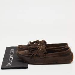 Jimmy Choo Brown Suede Eaton Loafers Size 44.5 