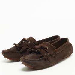 Jimmy Choo Brown Suede Eaton Loafers Size 44.5 