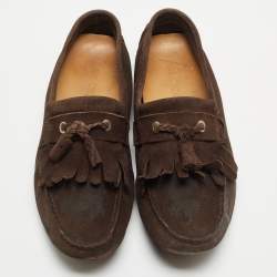 Jimmy Choo Brown Suede Eaton Loafers Size 44.5 