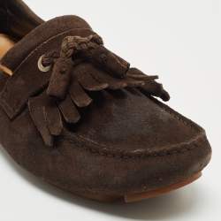 Jimmy Choo Brown Suede Eaton Loafers Size 44.5 
