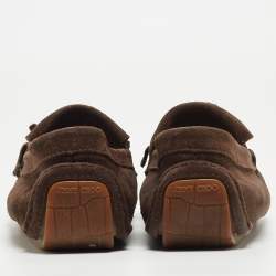 Jimmy Choo Brown Suede Eaton Loafers Size 44.5 