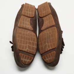 Jimmy Choo Brown Suede Eaton Loafers Size 44.5 