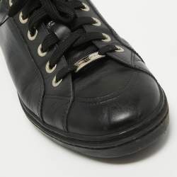 Jimmy Choo Black Leather Ace Low Top Sneakers Size 43.5
