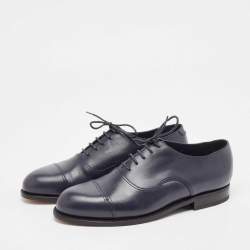 J.M.Weston Navy Blue Leather Lace Up Oxfords Size 41