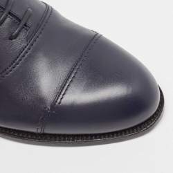 J.M.Weston Navy Blue Leather Lace Up Oxfords Size 41