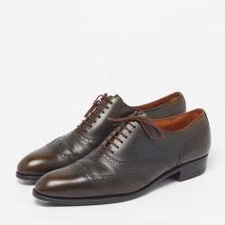 Pre Owned حذاء أكسفورد جاي إم ويتسون جلد بدرجتين رباط مقاس 42