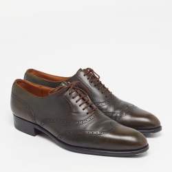 Pre Owned حذاء أكسفورد جاي إم ويتسون جلد بدرجتين رباط مقاس 42