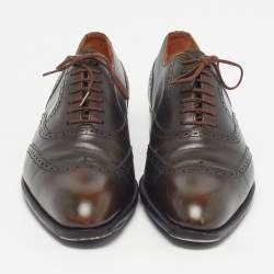 Pre Owned حذاء أكسفورد جاي إم ويتسون جلد بدرجتين رباط مقاس 42