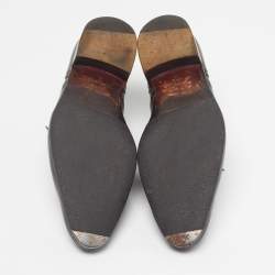 Pre Owned حذاء أكسفورد جاي إم ويتسون جلد بدرجتين رباط مقاس 42