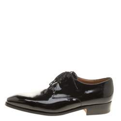 J.M.Weston Black Patent Leather Lace Up Derby Size 43