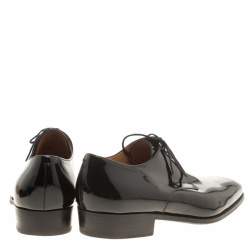J.M.Weston Black Patent Leather Lace Up Derby Size 43