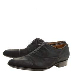 J.M.Weston Black Suede Lace Up Oxfords Size 43
