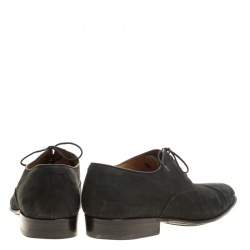 J.M.Weston Black Suede Lace Up Oxfords Size 43