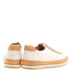  J.M.Weston Two Tone Leather Espadrille Low Top Sneakers Size 42.5