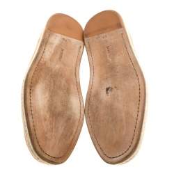  J.M.Weston Two Tone Leather Espadrille Low Top Sneakers Size 42.5