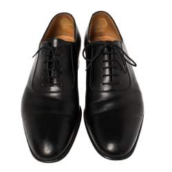 J.M.Weston Black Leather Lace Up Oxfords Size 43