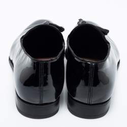 J.M.Weston Black Patent Leather Tassel Slip On Loafers Size 42