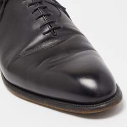 J.M. Weston Black Leather Lace Up Oxford Size 44