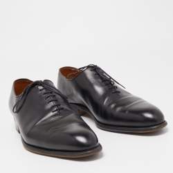 J.M. Weston Black Leather Lace Up Oxford Size 44