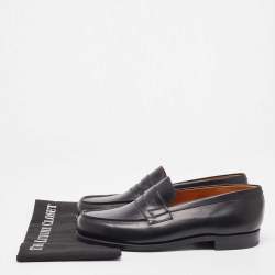 JM Weston Dark Blue Leather Penny Loafers Size 41