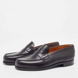 JM Weston Dark Blue Leather Penny Loafers Size 41