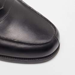 JM Weston Dark Blue Leather Penny Loafers Size 41
