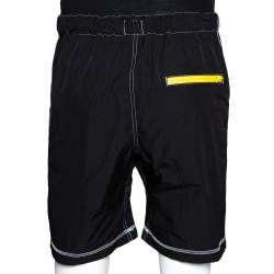 John Elliott Black High Shrunk Nylon Mountain Shorts S