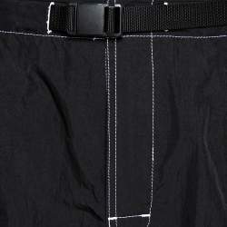 John Elliott Black High Shrunk Nylon Mountain Shorts S