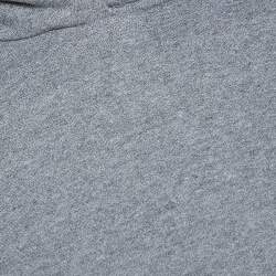 John Elliott Dark Grey Marl Cotton Hooded Villain Sweatshirt L