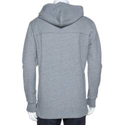 John Elliott Dark Grey Marl Cotton Hooded Villain Sweatshirt L