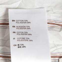 John Elliott Grey Pinstripe Cotton Crinkle Shirt M