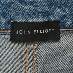 Pre Owned John Elliott Blue Denim Shorts M