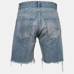 Pre Owned John Elliott Blue Denim Shorts M