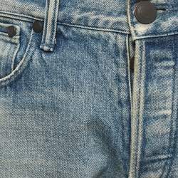 Pre Owned John Elliott Light Blue Washed Denim Distressed Shorts M (31)