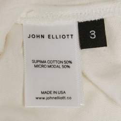 Pre Owned John Elliott Cream Jersey Crewneck T-Shirt XL