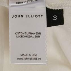 Pre Owned John Elliott Cream Jersey Crewneck T-Shirt XL